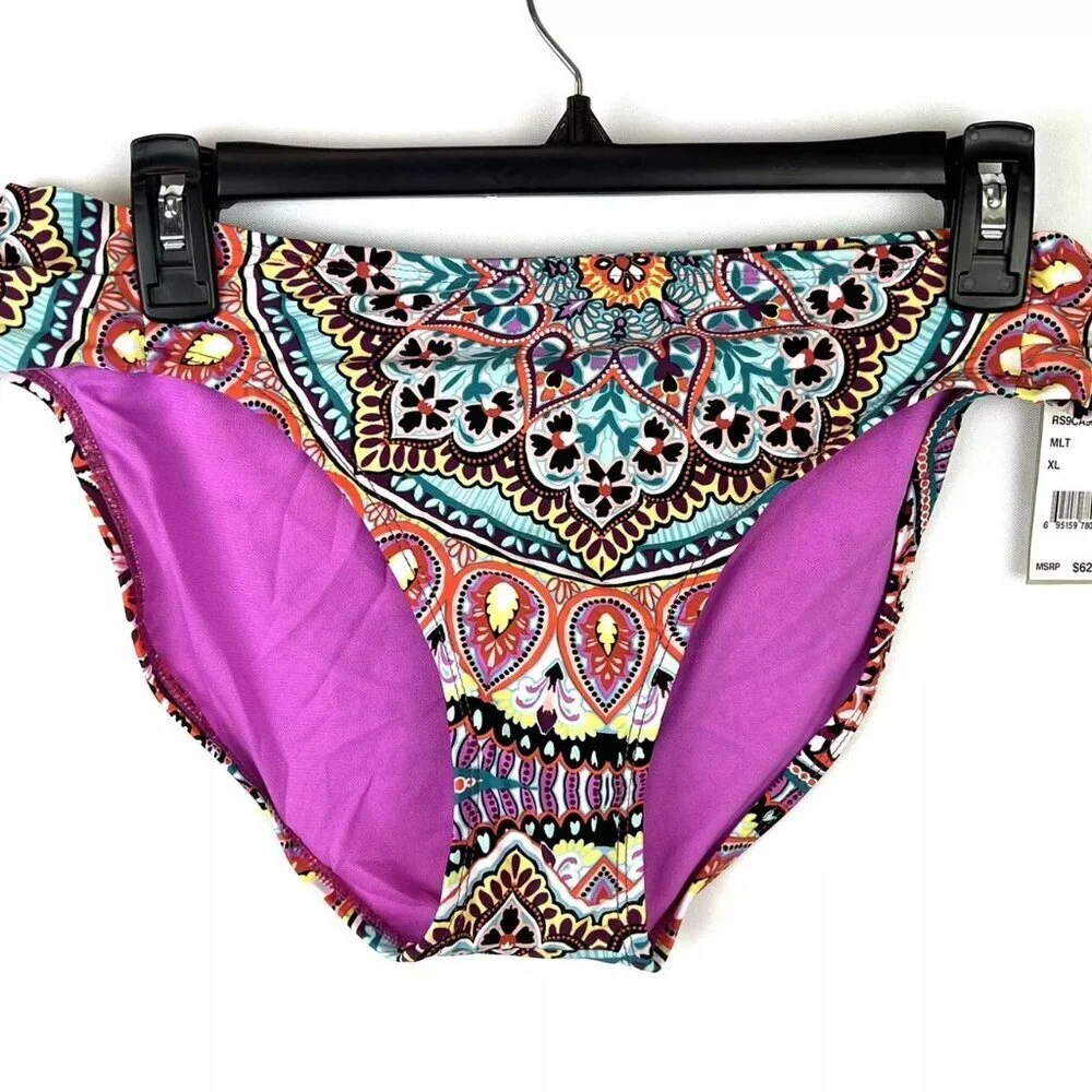 Kenneth Cole Women’s Multicolored Hipster Bikini Bottom Size XL